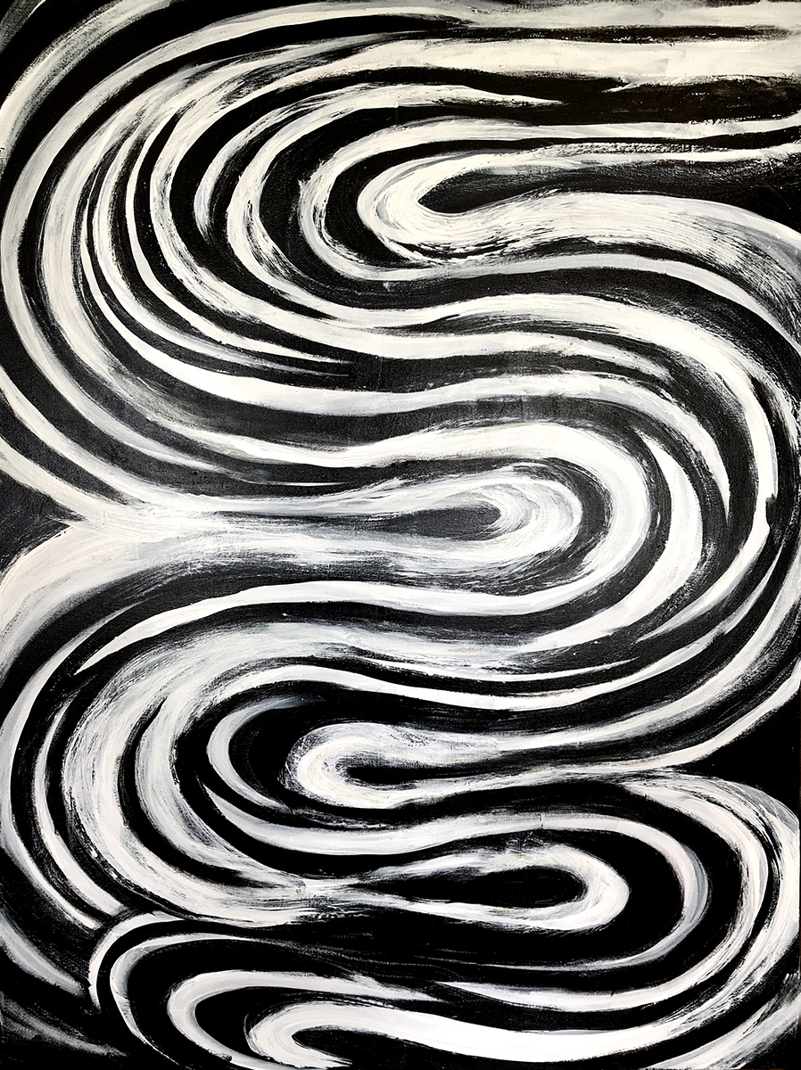Black and white abstract art 