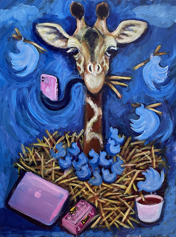 giraffe painting