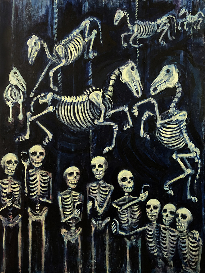 skeleton  painting