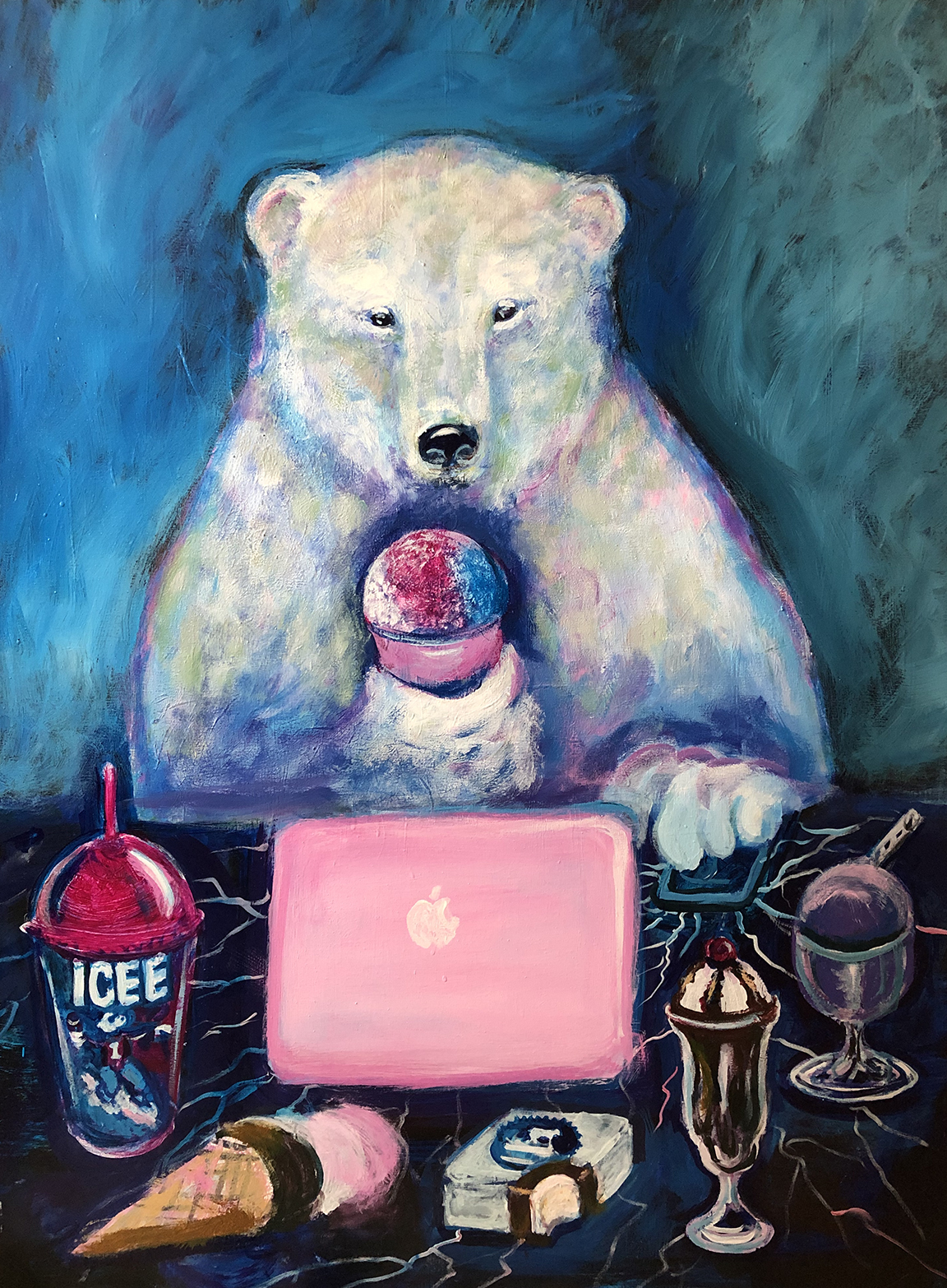 Humorous polar bear art
